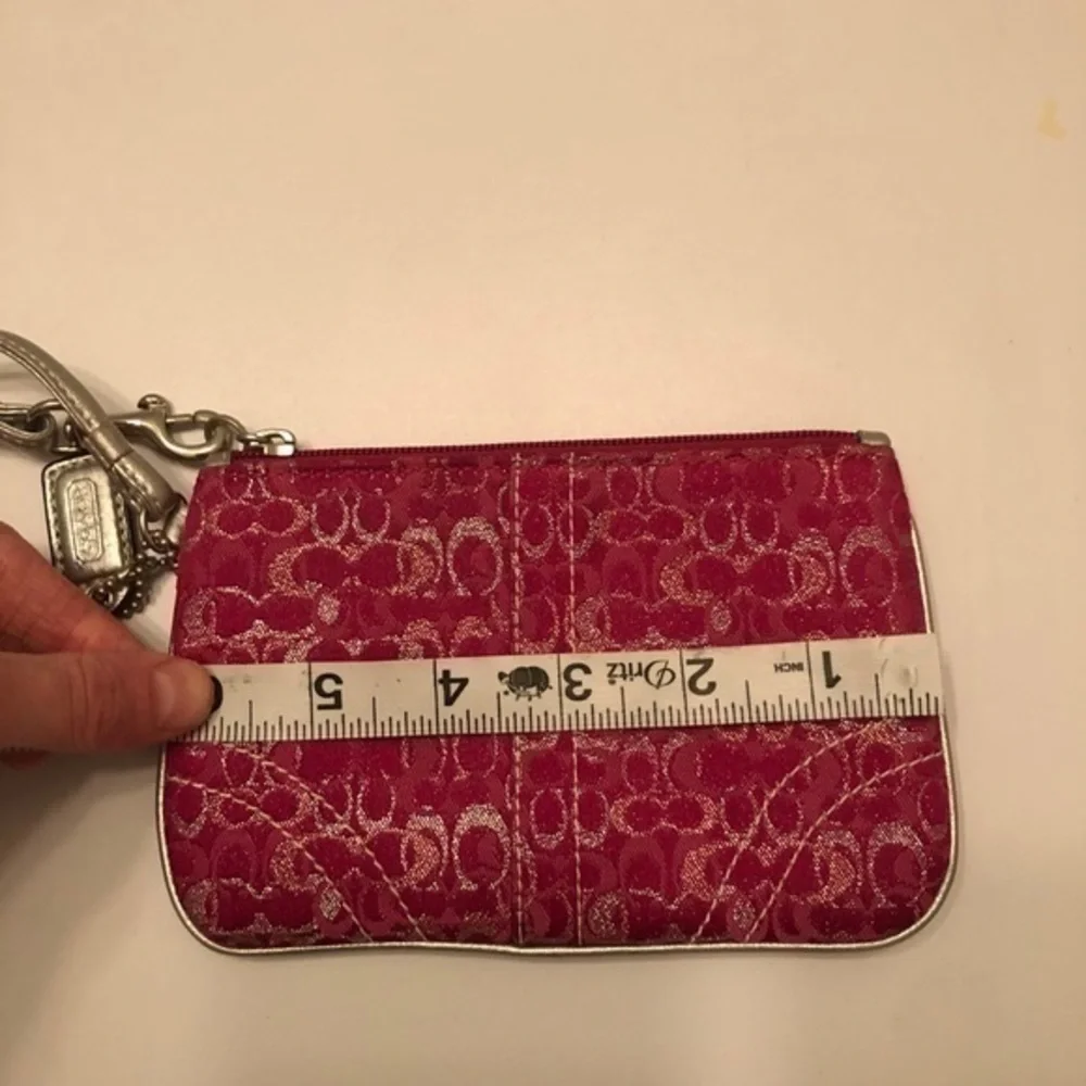 COACH vintage y2k pink silver optic wristlet